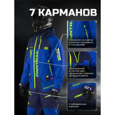 Finntrail Комбинезон Зимний Evolution 3812 Blue - миниатюра 14