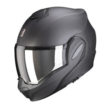 Scorpion Exo Мотошлем Exo Tech Evo Carbon Solid Черный Матовый - миниатюра 4