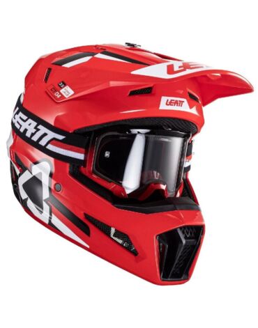 Шлем кроссовый Leatt Moto 3.5 V24 red с очками