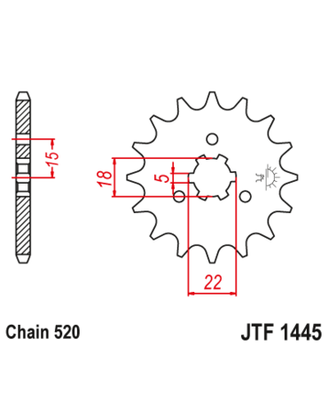 Звезда ведущая JTF1445.12SC