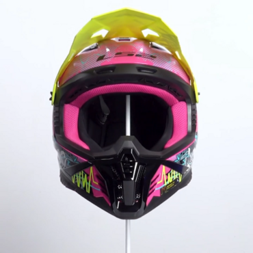 LS2 Шлем MX708 Fast II Gorilla фиолетово желтый - миниатюра 8