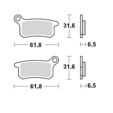 Тормозные колодки передние MMT KTM SX65 02 22 - задние SX65 09 22 SX85 04 11 Racing (873cm44) - миниатюра 1