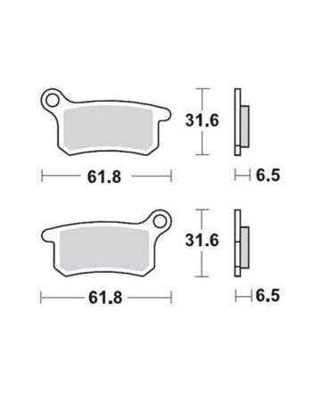 Тормозные колодки передние MMT KTM SX65 02 22 - задние SX65 09 22 SX85 04 11 Racing (873cm44)