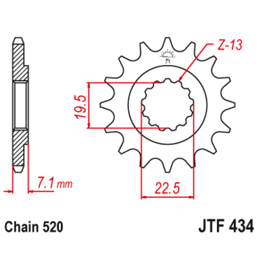 Звезда ведущая JTF434.15 - миниатюра 1