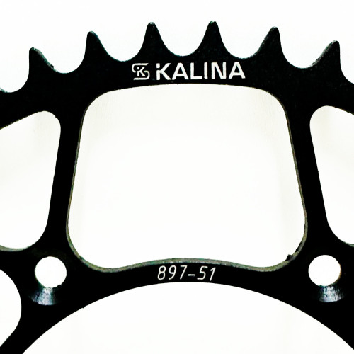 Звезда задняя стальная черная KALINA 51 зуб KTM / Husqvarna / GasGas - фото 2
