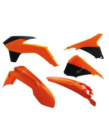Комплект пластика KTM Эндуро EXC EXC F (2014 2016), Черно оранжевый