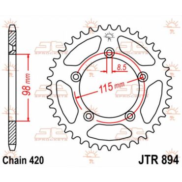 Звезда ведомая KTM60 65(с02) 50 JT - миниатюра 1