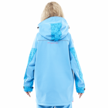 Dragonfly Куртка анорак сноубордическая DF Uktus Woman Blue - Pink - миниатюра 13