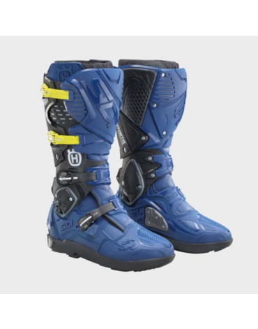 Мотоботы SIDI Crossfire X3 SRS Husqvarna Boots, blue yellow (42, Взрослая  Кросс эндуро)