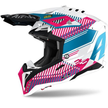 Airoh Мотошлем Aviator 3 Wave Pink Chrome - миниатюра 2