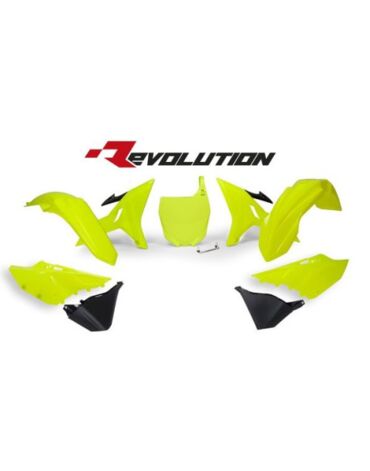 Рестайлинговый комплект пластика Yamaha YZ125 250 (2002 2021), YZ125 250X (2016 2021), Желтый флуоресцентный (Neon Yellow)