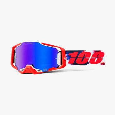 Очки для мотокросса 100% ARMEGA Morpho Hiper Blue Mirror Lens с зеркальной синей линзой Hiper - миниатюра 4