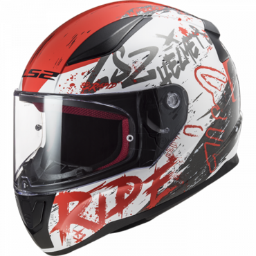 Шлем дорожный LS2 FF353 RAPID NAUGHTY, white red (L, Взрослая  Дорожная) - миниатюра 2