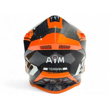 AiM Шлем RH855 Carbon Terrain Black Orange - миниатюра 8