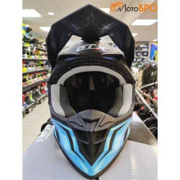 Шлем кроссовый GTX 633 BLACK BLUE - миниатюра 4