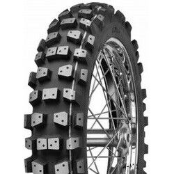 XT 454 Winter Friction задняя покрышка 110 100 18 под ошиповку (с белой полосой) - миниатюра 1