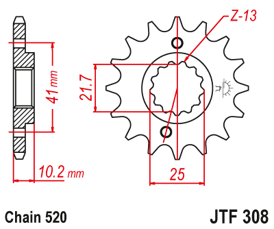 Звезда ведущая JTF308 14 - фото 1