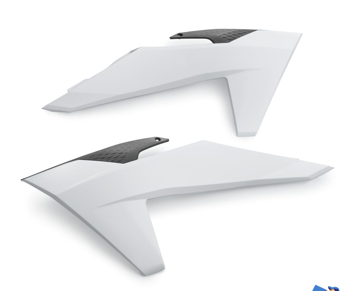 KTM SPOILER SET WHITE спойлеры радиатора комплект ( белый ) SX SXF 23 24, EXC EXCF 24-> ( A46008054000AB1 ) - фото 1