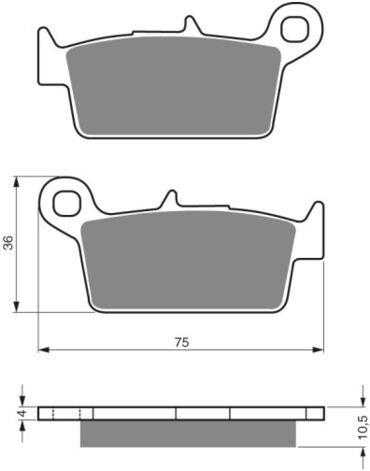 Комлект тормозных колодок GoldFren 003 K5 задние Honda, Kawa, Suzuki, Yamaha