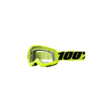 Очки подростковые 100% Strata 2 Junior Goggle Fluo Yellow / Clear Lens - миниатюра 1