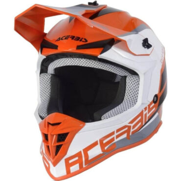 Acerbis Шлем кроссовый LINEAR Orange White - миниатюра 6