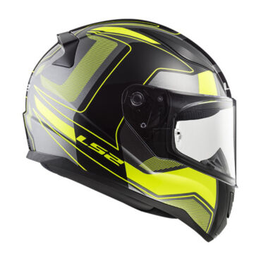 Шлем дорожный LS2 FF353 RAPID CARRERA, black yellow (L, Взрослая  Дорожная) - миниатюра 2