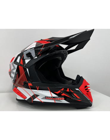Шлем кроссовый Карбоновый AIM RH855 Carbon Razor White Red(чз)