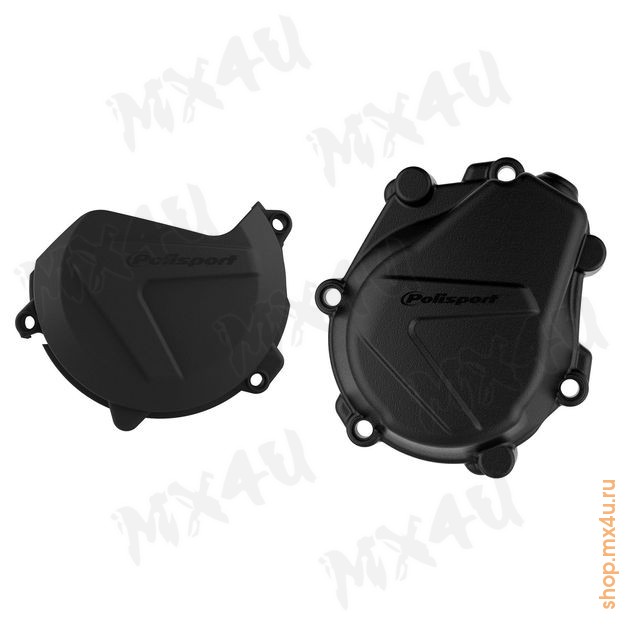 Комплект защита крышки сцепления + зажигания SXF, XCF450, HQV FC450 2016 23 Черный - фото 2
