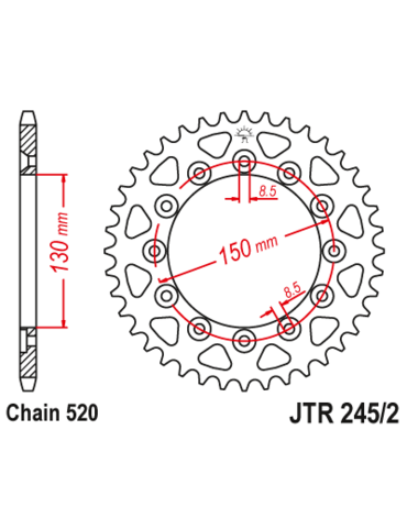 Звезда ведомая JTR245 2.50