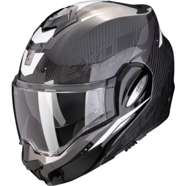 Scorpion Exo Мотошлем Exo Tech Evo Carbon Rover Черный Белый - миниатюра 2