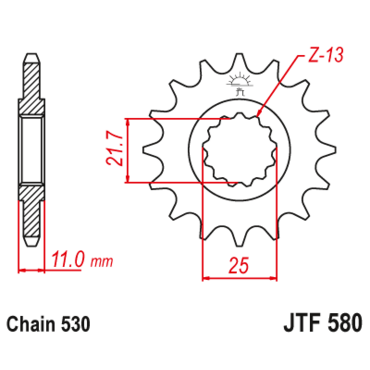 Звезда ведущая JTF580.17RB - миниатюра 1