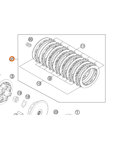Комплект сцепления KTM OEM 78132010010 SX F 350 12 15