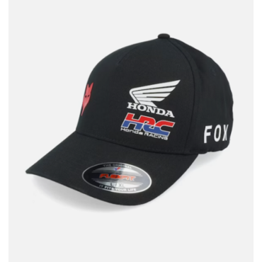 Бейсболка Fox x Honda Flexfit Hat, black (S M, Взрослая  Повседневная) - миниатюра 2