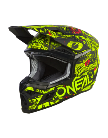 Oneal Шлем кроссовый детский 3Series Attack Youth V24 черный желтый