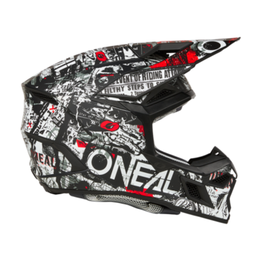 Oneal Шлем кроссовый 3Series Attack V.24 белый черный - миниатюра 7