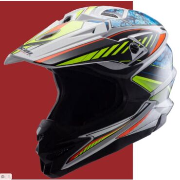 шлем JK 803 SOLANO (White yellow blue graphic) (55 56 S) VORON HELMETS - миниатюра 2