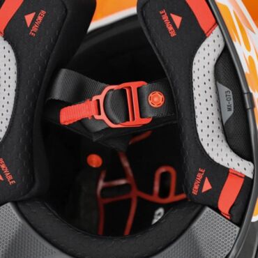 Acerbis Шлем Airstrike C 22 06 Orange White - миниатюра 11
