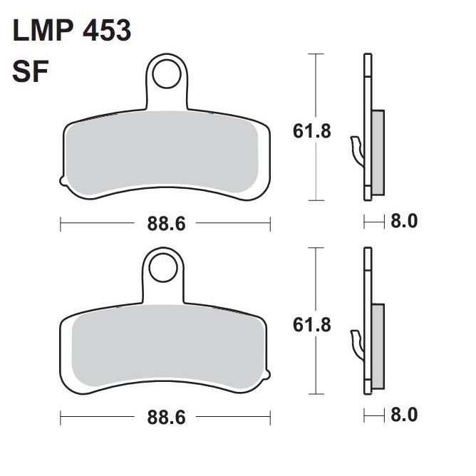 Колодки дискового тормоза AP Racing LMP453 SF (FDB2250 / FA457) - фото 1