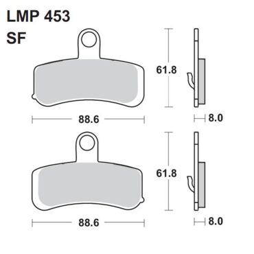Колодки дискового тормоза AP Racing LMP453 SF (FDB2250 / FA457) - миниатюра 1