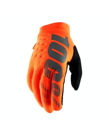 Перчатки 100% Brisker Glove (Fluo Orange Black)