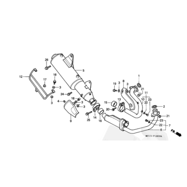 HONDA прокладка глушителя  XR250BAJA, XL700, XRV750 ( 18391MN5650 ) - миниатюра 2