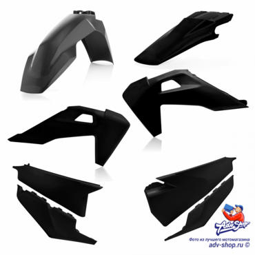ACERBIS plastik kit Husqvarna Black комплект пластика ( черный) TE FE 20 23  // 0024052.090 - миниатюра 1
