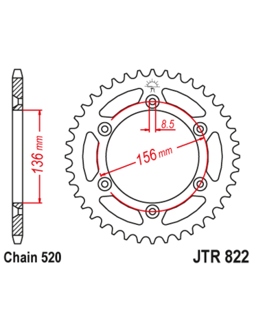 Звезда ведомая JTR822.48