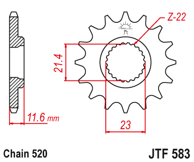Звезда ведущая JTF583 13 - фото 1