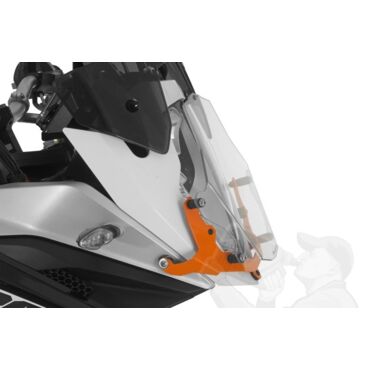 TOURATECH защита фары Makrolon быстросъемное стекло 1050 / 1190 / 1290 оранж ( 01 371 5091 0 ) - миниатюра 2
