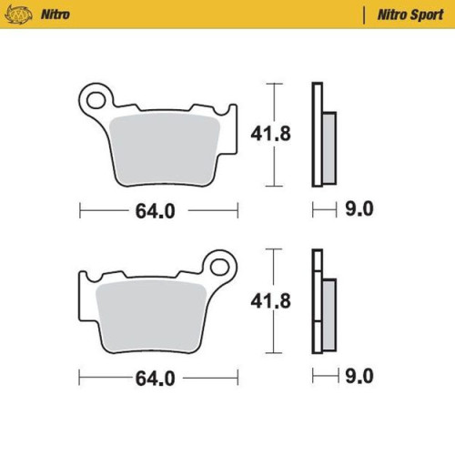 Тормозные колодки задние MMT KTM 04-.. HVA 06-.. SX85 21- Nitro Sport (891sm1)