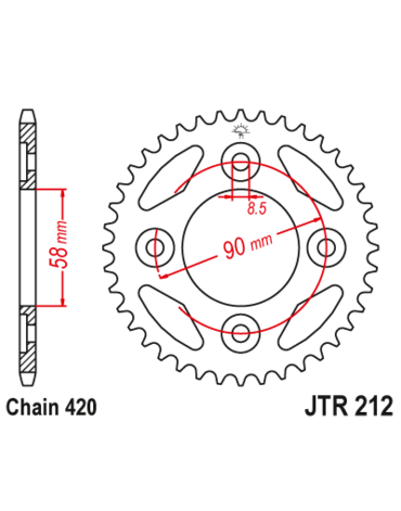 Звезда ведомая JTR212 34