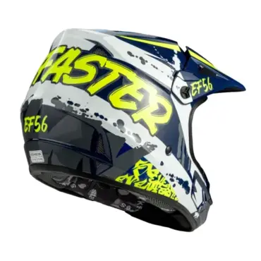 Мотошлем EF56 Base MX сине белый HiViz - миниатюра 5