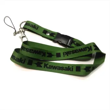 Шнурок для ключей Kawasaki зелёно чёрный - миниатюра 1