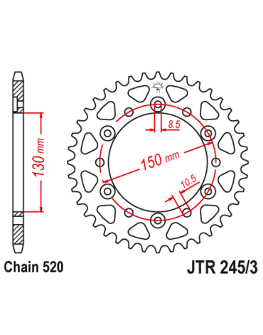 Звезда ведомая JTR245 3 47